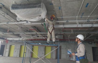 Tiến độ thi công Cơ Điện dự án Trung tâm thương mại và dịch vụ tổng hợp Doji tuần thứ 24